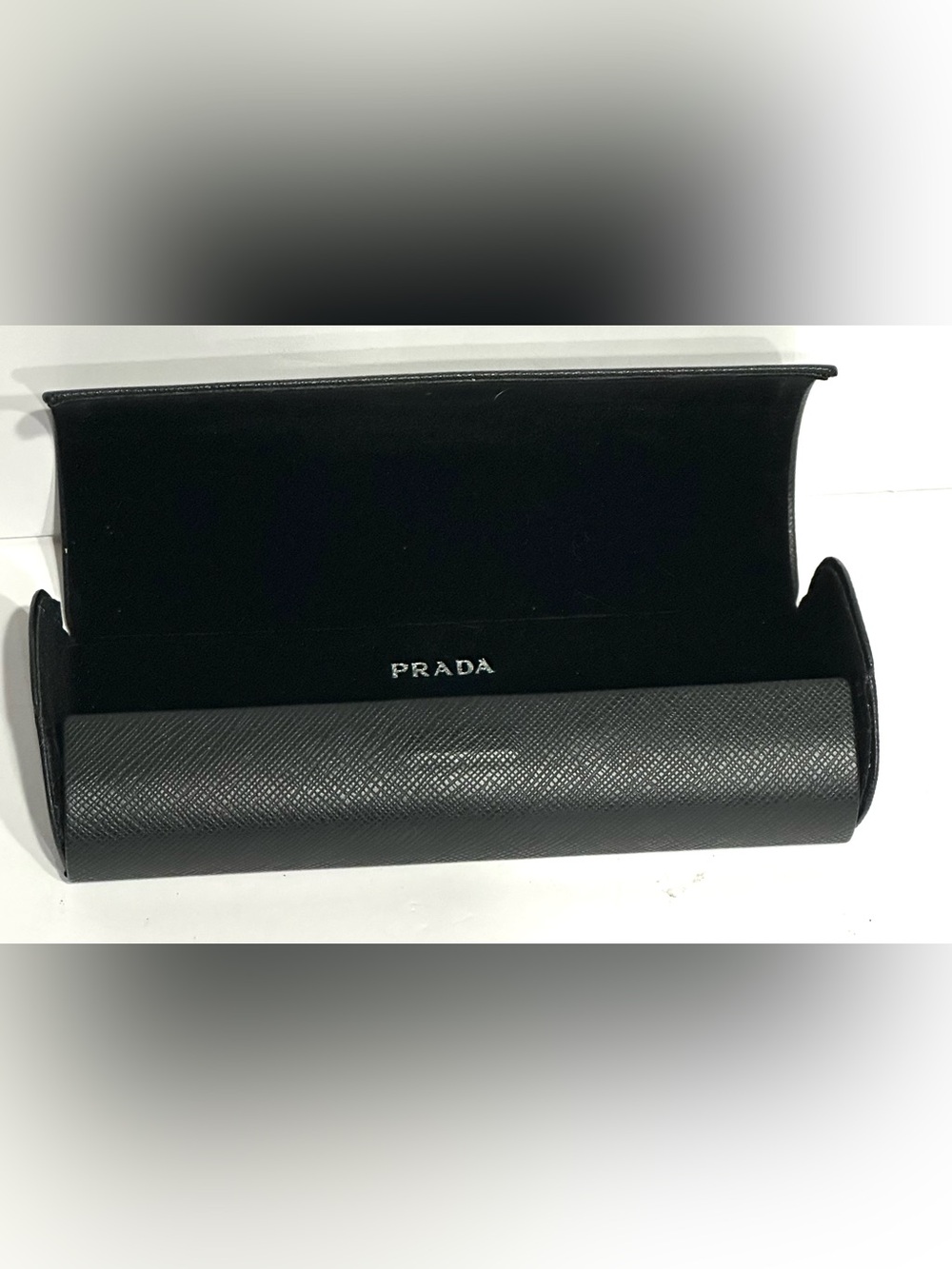 PRADA AUTHENTIC EYEGLASSES SUNGLASSES OPTICAL BLACK CASE VELVET